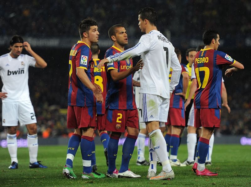 Cristiano Ronaldo was a part of several scuffles with the Barcelona camp