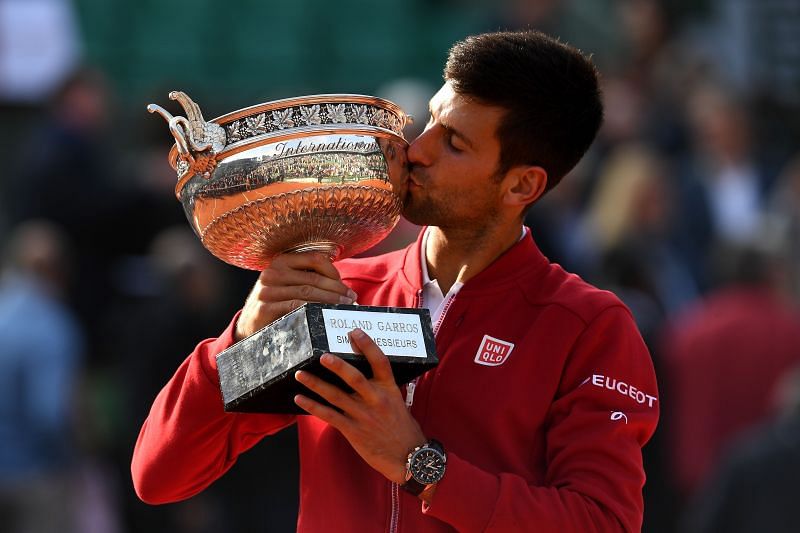 Novak Djokovic at Roland Garros 2016.