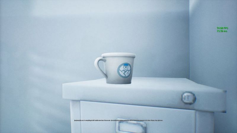 Coffee mug with a ghost logo was spotted in Jonsey&#039;s office.