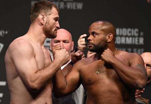 Daniel Cormier facing-off against Stipe Miocic