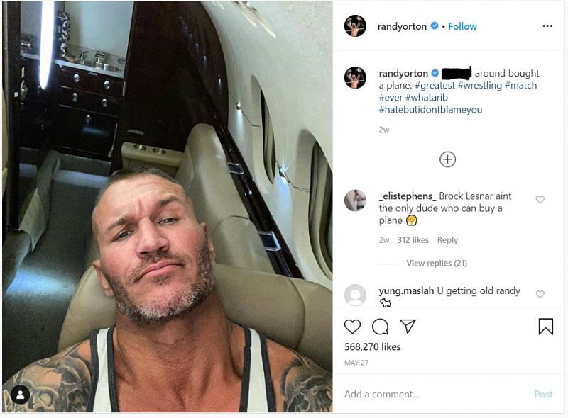 Randy Orton bought a plane