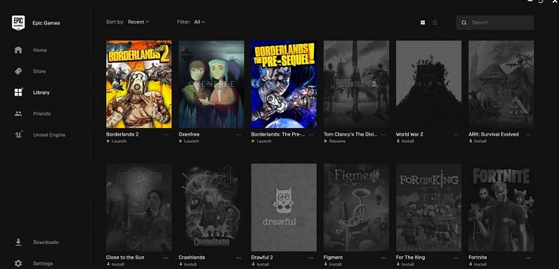 epic games download library