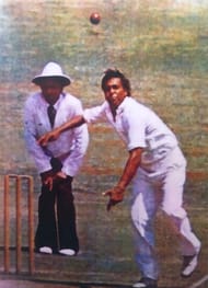 Rajinder Goel in his delivery stride (Pic Courtesy - Rajinder Goel's personal collections)