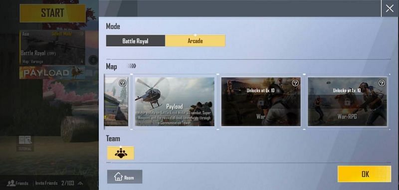 Arcade Modes in PUBG Mobile Lite