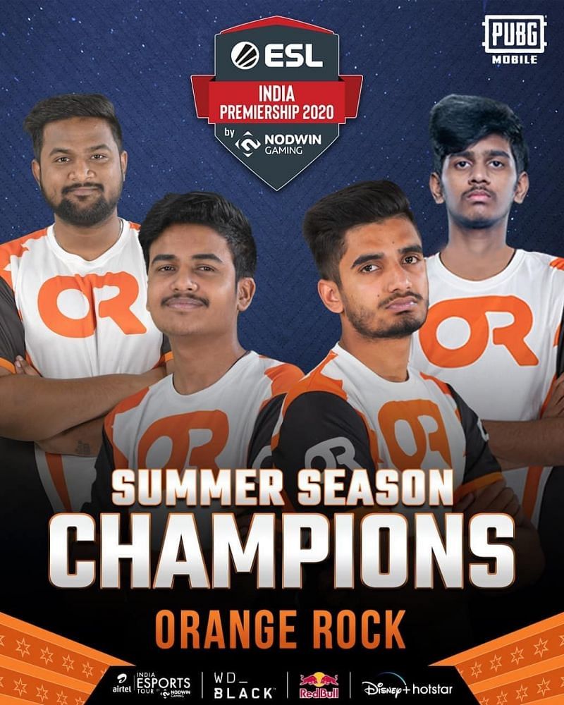 Orange Rock wins PUBG Mobile ESL India Premiership 2020