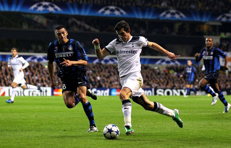 One of Bale&#039;s most iconic games in a Spurs shirt came against Inter Milan
