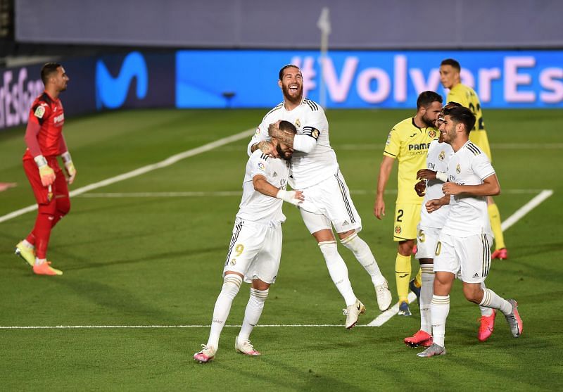 Real Madrid sealed their 34th La Liga title with a 2-1 win at home over Villareal