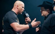 "Stone Cold" Steve Austin (left) with "JR" Jim Ross
