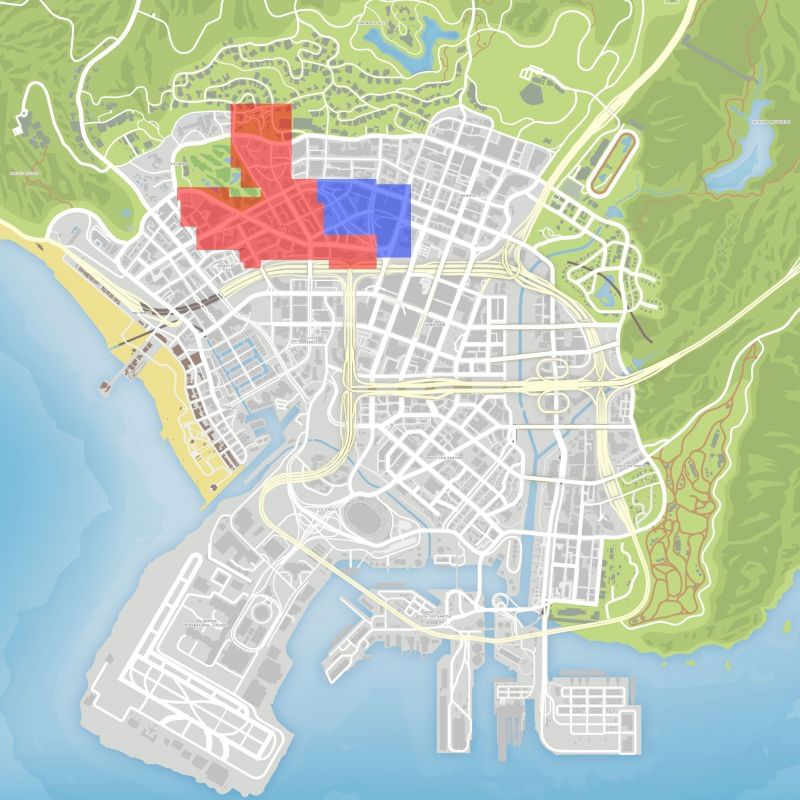 Location of Rockford Hills in GTA 5 (Image Courtesy: GTA Wiki - Fandom)