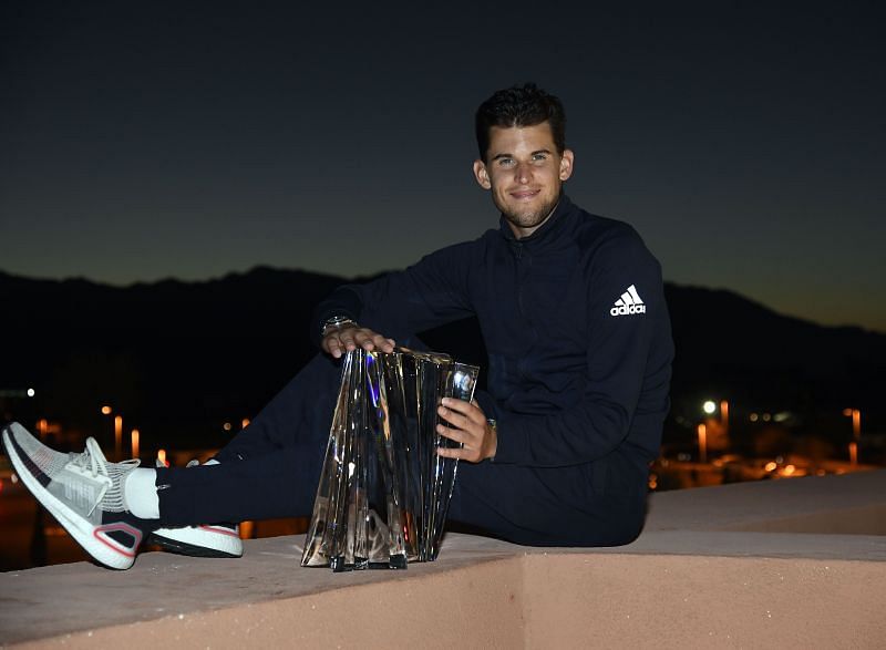 Dominic Thiem with his Indian Wells Trophy in 2019