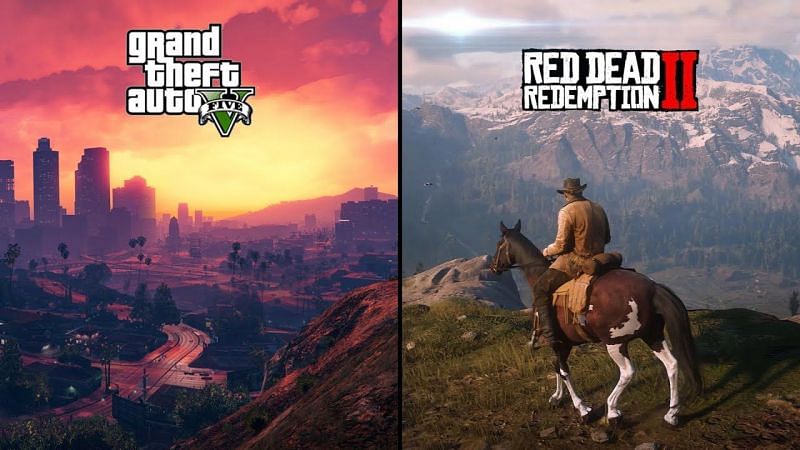 Similarities between GTA V and Red Dead Redemption. Image: Scolion (YouTube).