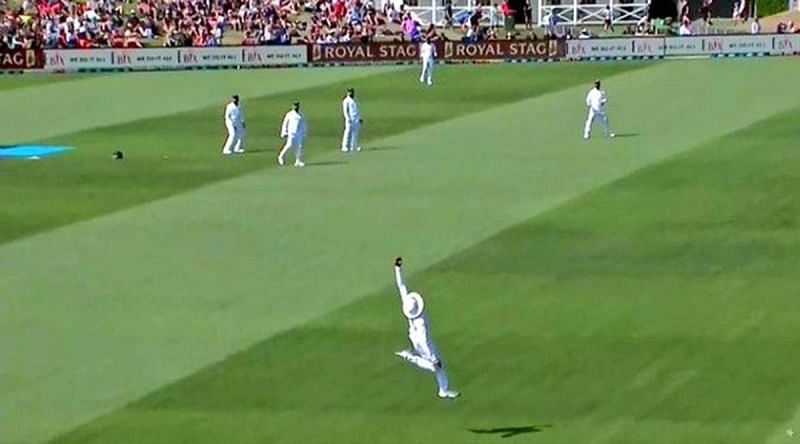 Ravindra Jadeja&#039;s catch of Neil Wagner in the 2nd Test of the IND vs NZ series in 2019-20