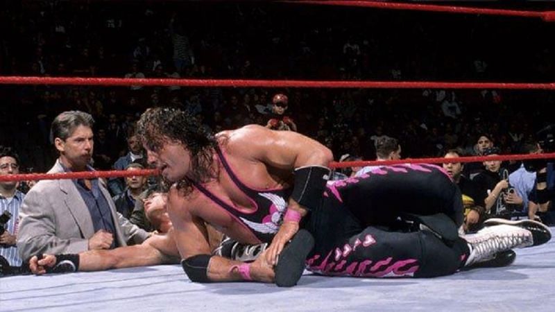A moment of realization that the career of Bret Hart in the WWE was coming to an end.