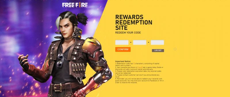 Free Fire redeem codes in July 2020