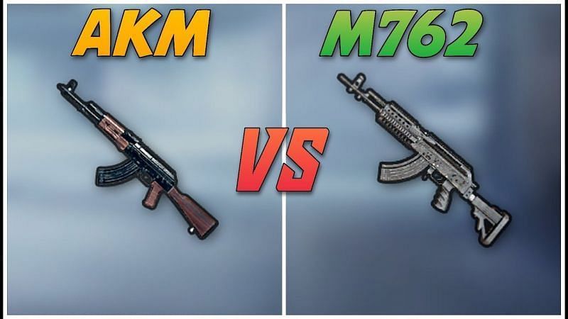 The AKM and the M762 in PUBG Mobile