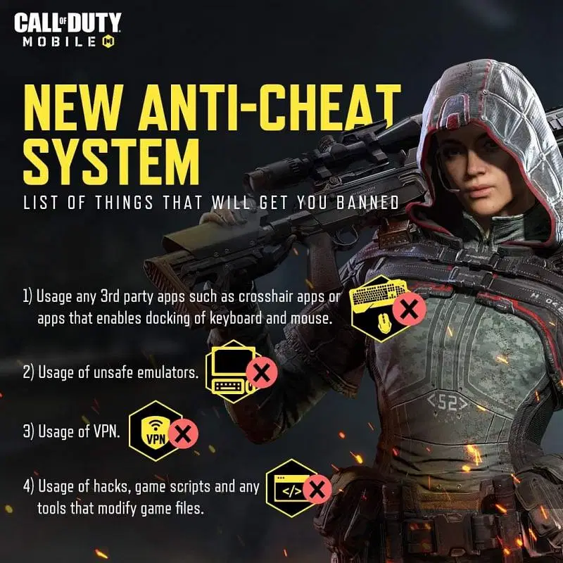 COD Mobile releases list of apps that will get you banned