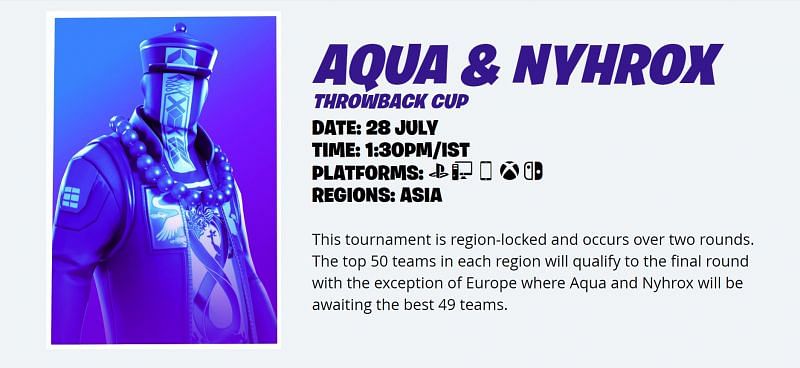 The Aqua &amp; Nyhrox Throwback Cup (Image Credit: Epic Games)