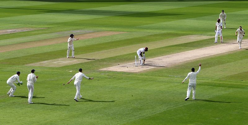 The hero of the previous tie, West Indies&#039; Jermaine Blackwood bites the dust.