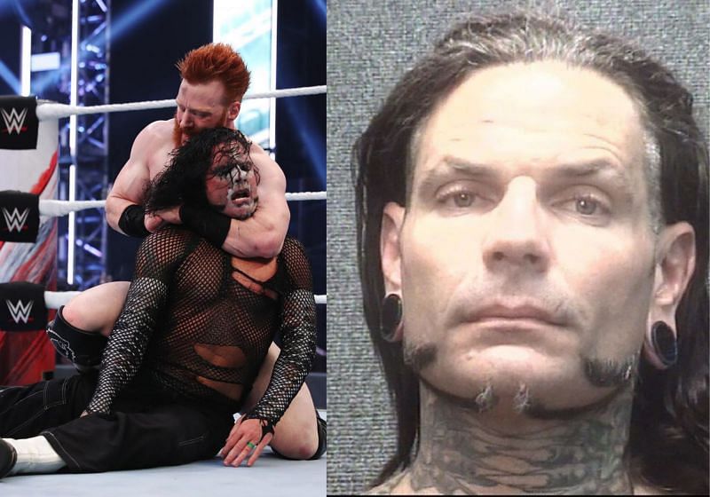 Jeff Hardy and Sheamus battle in WWE; Jeff Hardy&#039;s mugshot after being arrested