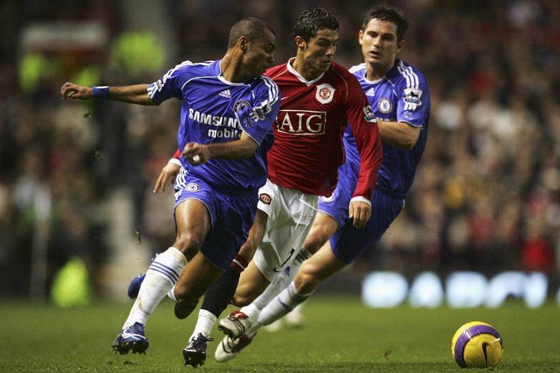 Cristiano Ronaldo often went head-to-head with Ashley Cole