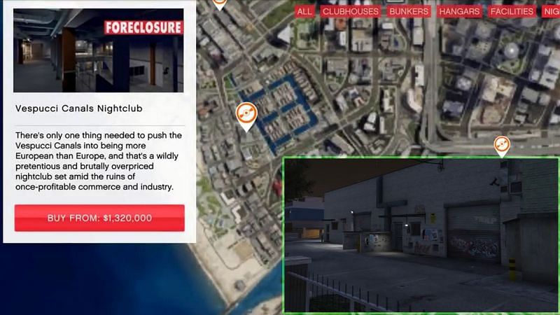 GTA Online nightclub locations: Vespucci Canals