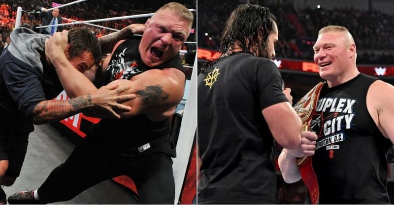 CM Punk and Brock Lesnar; Seth Rollins and Brock Lesnar