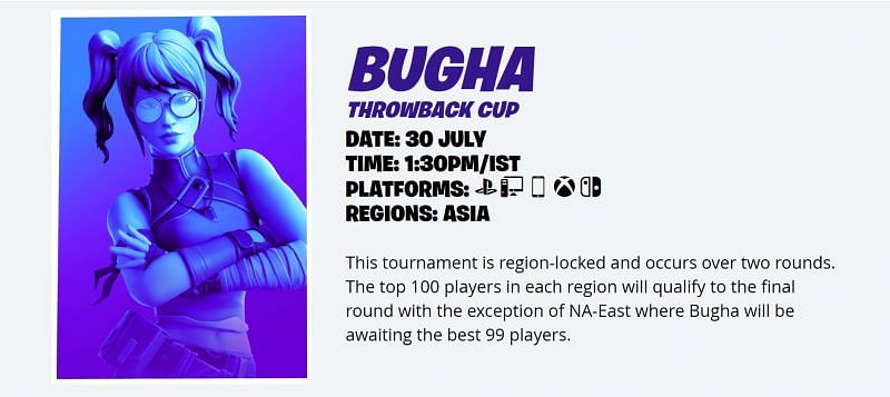 The Bugha Throwback Cup (Image Credits: Epic Games)