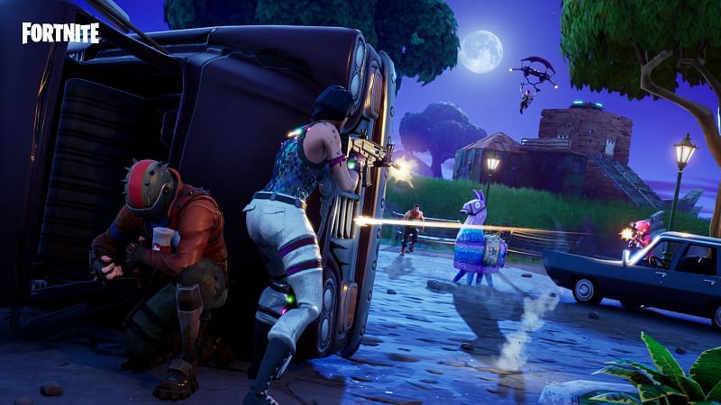 Gunfights in Fortnite (Image Credit: Epic Games)