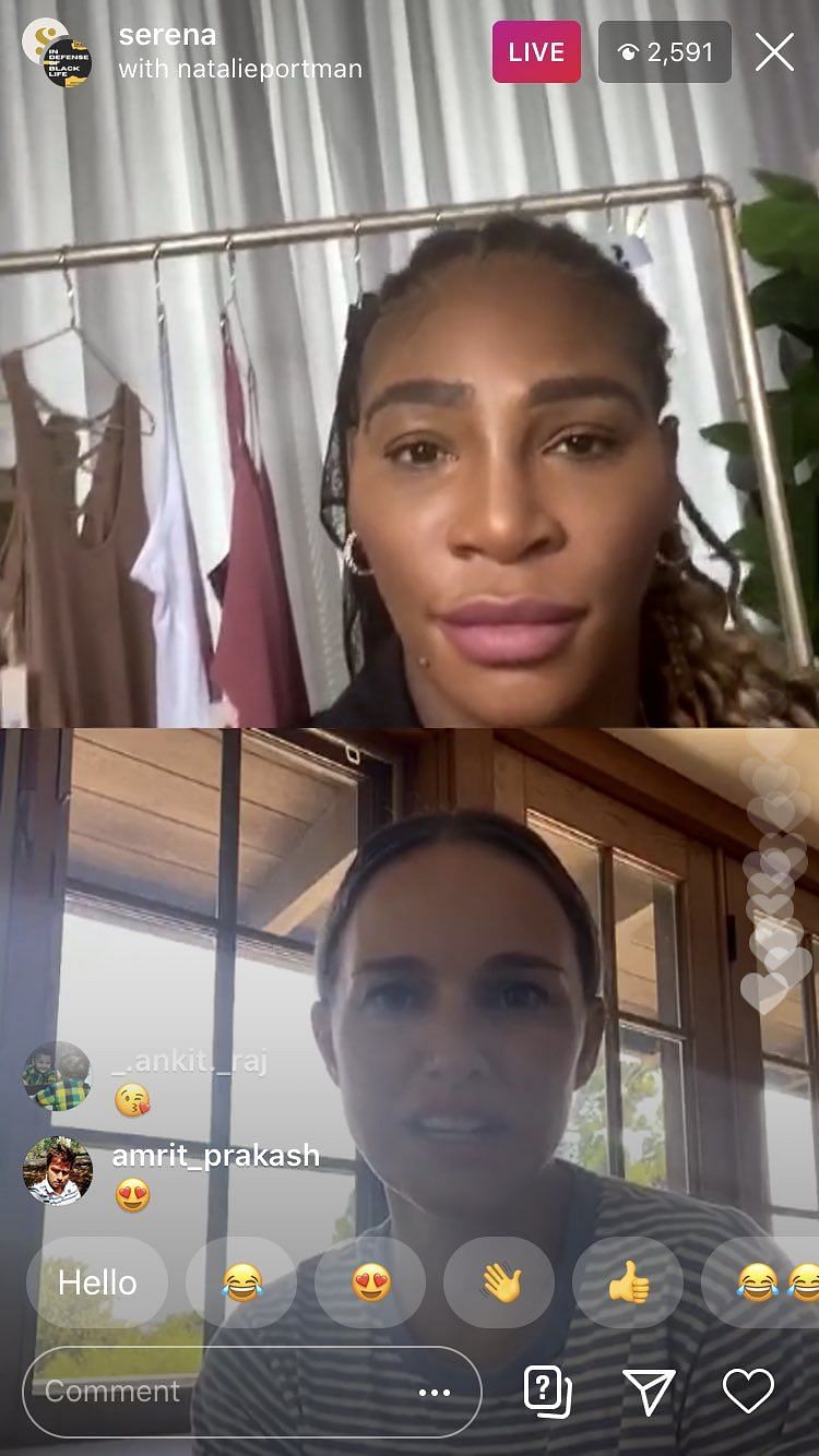 Serena Williams in conversation with Natalie Portman