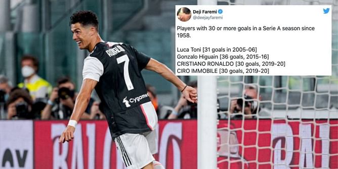 Twitter reacts as Ronaldo brace fires Juventus to a 2-1 win over Lazio