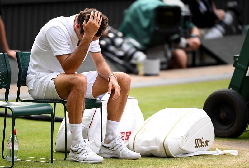 Roger Federer after his loss to Novak Djokovic in Wimbledon 2019