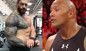 The Rock reacts to Roman Reigns showing off his incredible physique