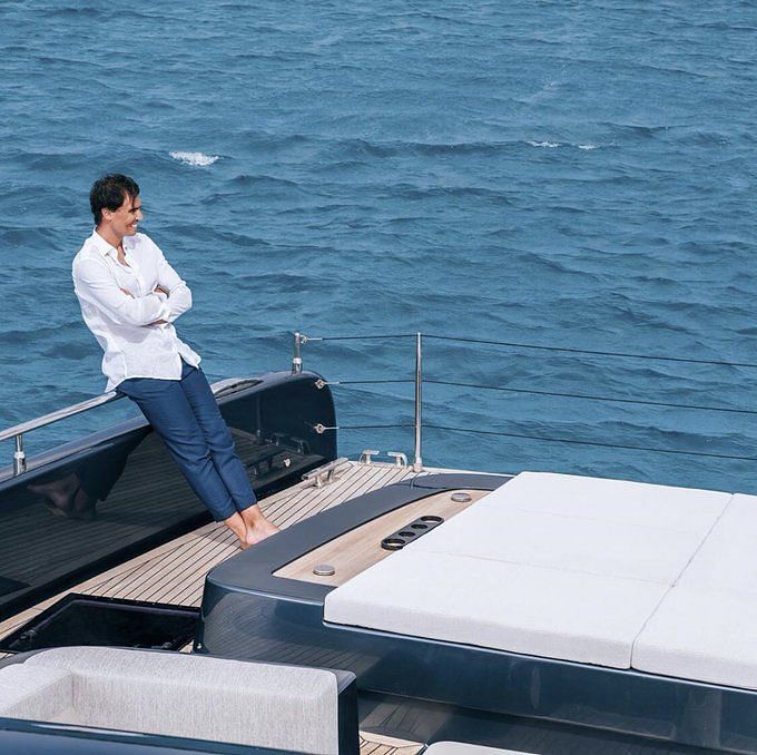 Rafael Nadal took part in an elaborate photoshoot on his new superyacht