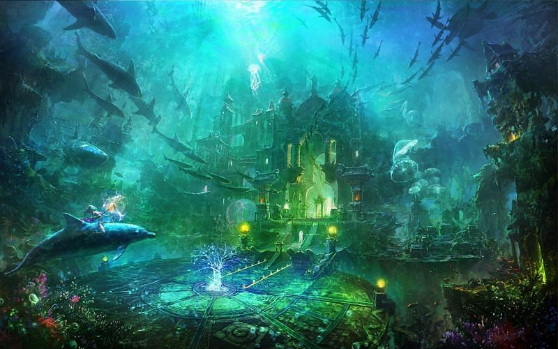 Atlantis is coming to Fortnite soon. (Image Credit: Wallpaper Cave)