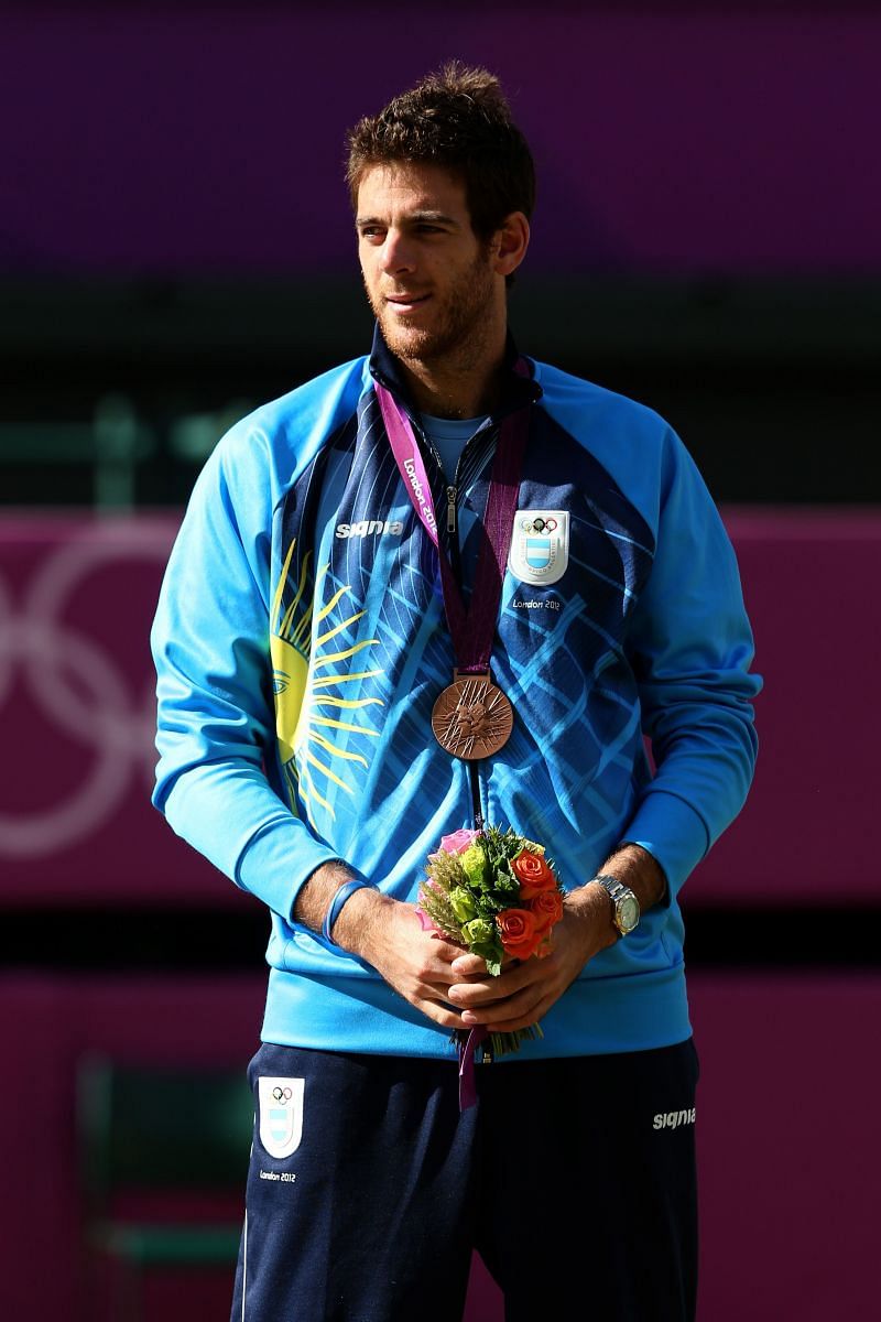 Juan Martin del Potro with his bronze medal at London 2012