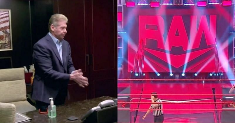 Vince McMahon, WWE RAW set.