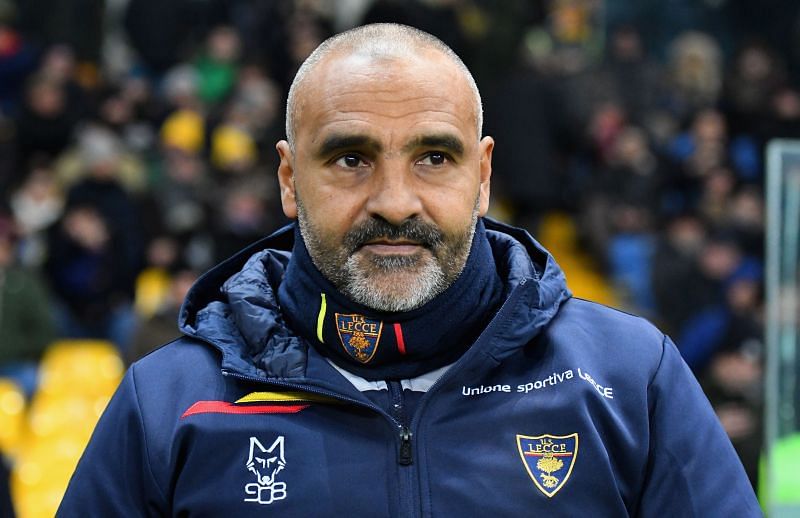 Lecce manager Fabio Liverani. His team were looking good to hold on to a precious point against Juventus.