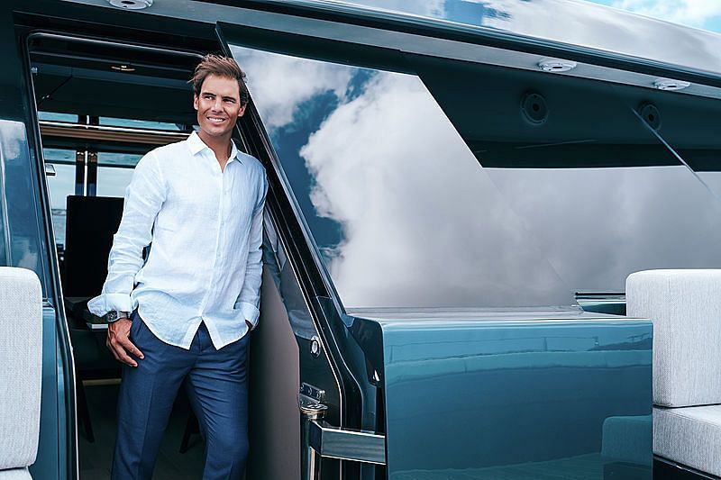 Rafael Nadal took part in an extensive photoshoot aboard his new vessel