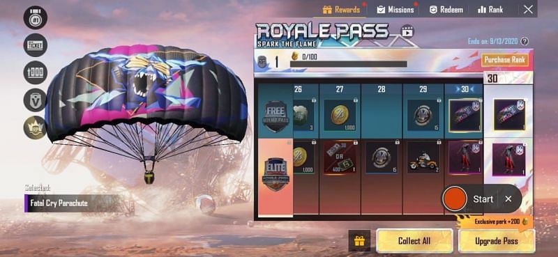 &nbsp;Fatal Cry Parachute (Picture Source: PUBG Mobile)