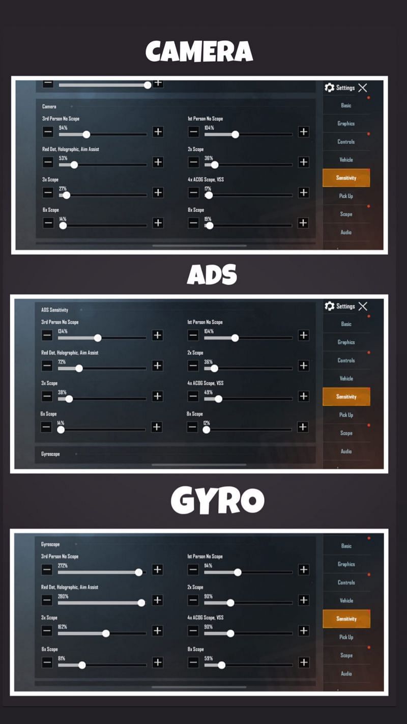 GameXpro sensitivity settings