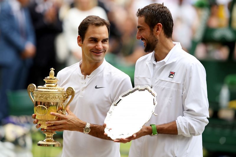 Roger Federer and Marin Cilic