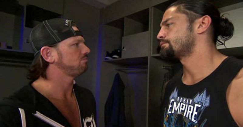 AJ Styles and Roman Reigns.