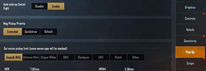 Players can now pick-up specific mag options 