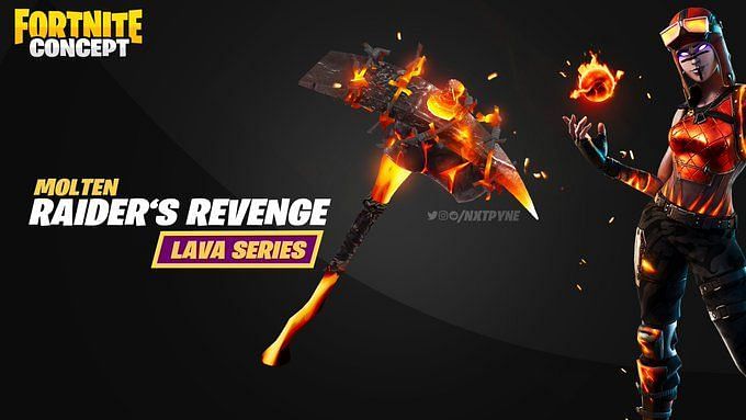 Fortnite &lsquo;Molten Pickaxe&#039; Concept (Image Credit: Pyne/Twitter)