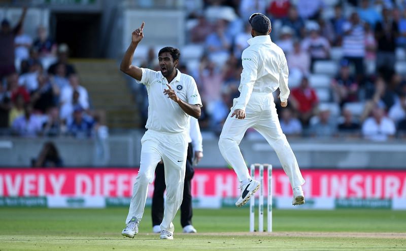 Ravichandran Ashwin celebrates a wicket