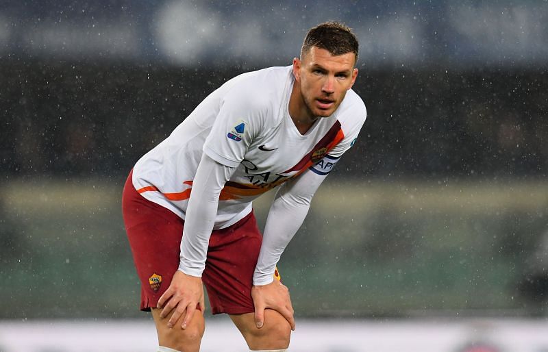 Edin Dzeko has led the line well for Roma