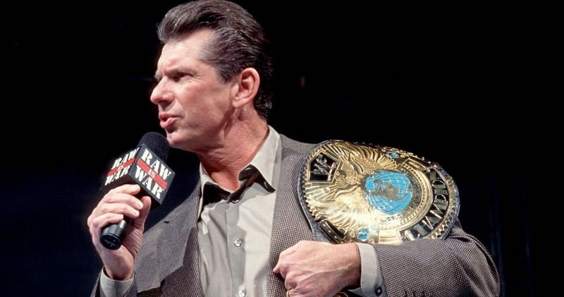 Vince McMahon with the WWE Championship