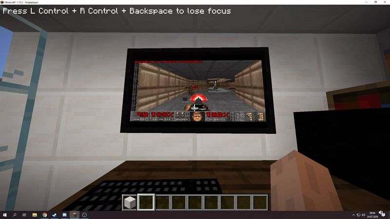 Playing Doom in Minecraft using VM Computers
