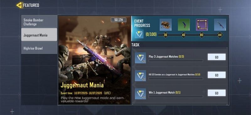 Juggernaut Mania event in COD Mobile