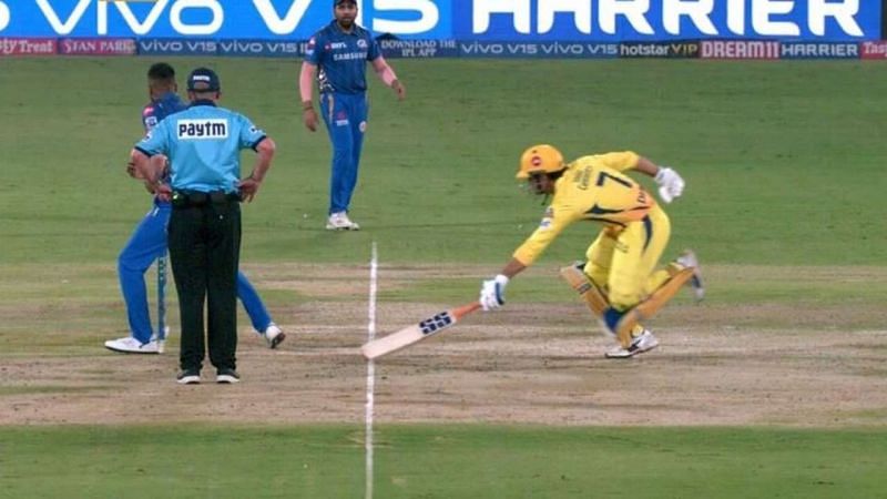 MS Dhoni was run-out by inches in the final of IPL 2019 against the Mumbai Indians